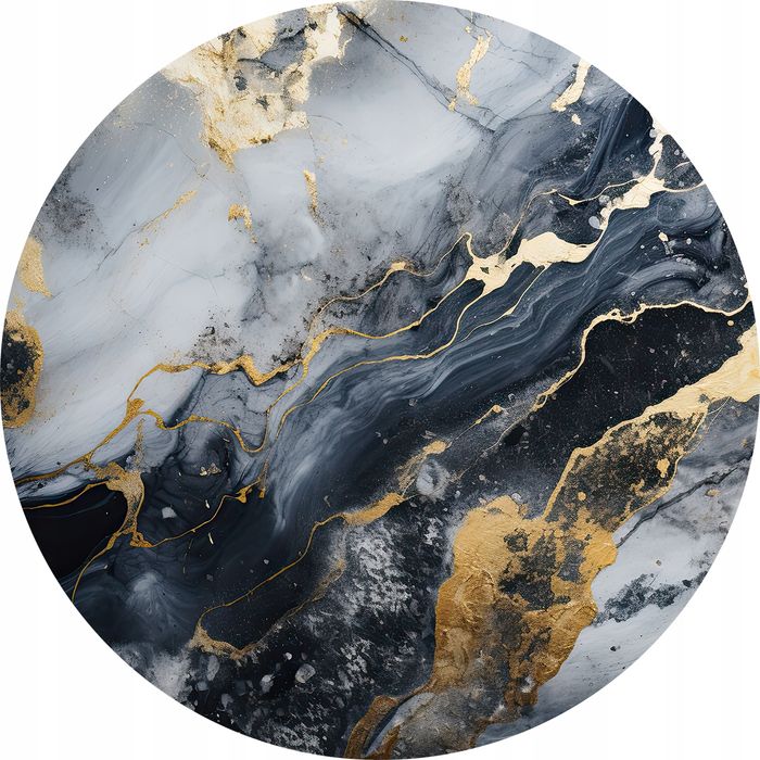 Podkładki pod talerz 4 sztuki Szaro granatowy marmurek przeplatany