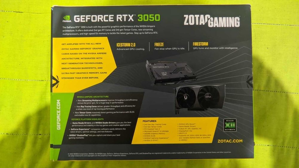 Placa Gráfica Zotac Gaming GeForce RTX 3050 Twin Edge OC 8GB GDDR6