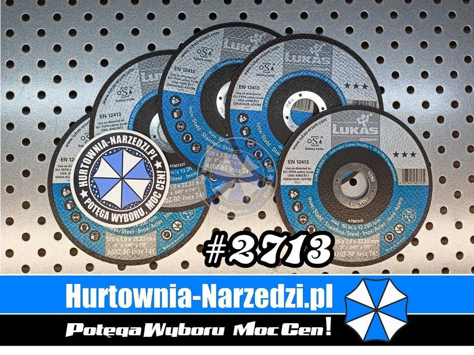 10 szt INOX  Tarcza do cięcia 125 x 1,0mm Lukas tarcze do metalu 125mm