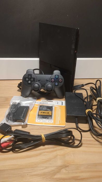 PlayStation 2 Slim Pad + Karta pamięci 64MB Fmcb + Wideo + GRA [PS2]