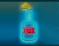 Led вивіска H2O.