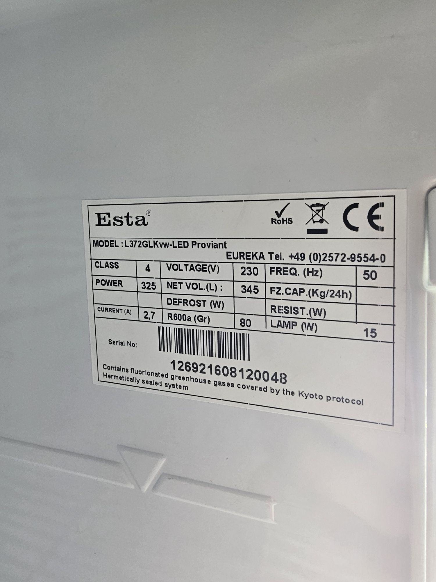 Lodówka Esta l372GLK