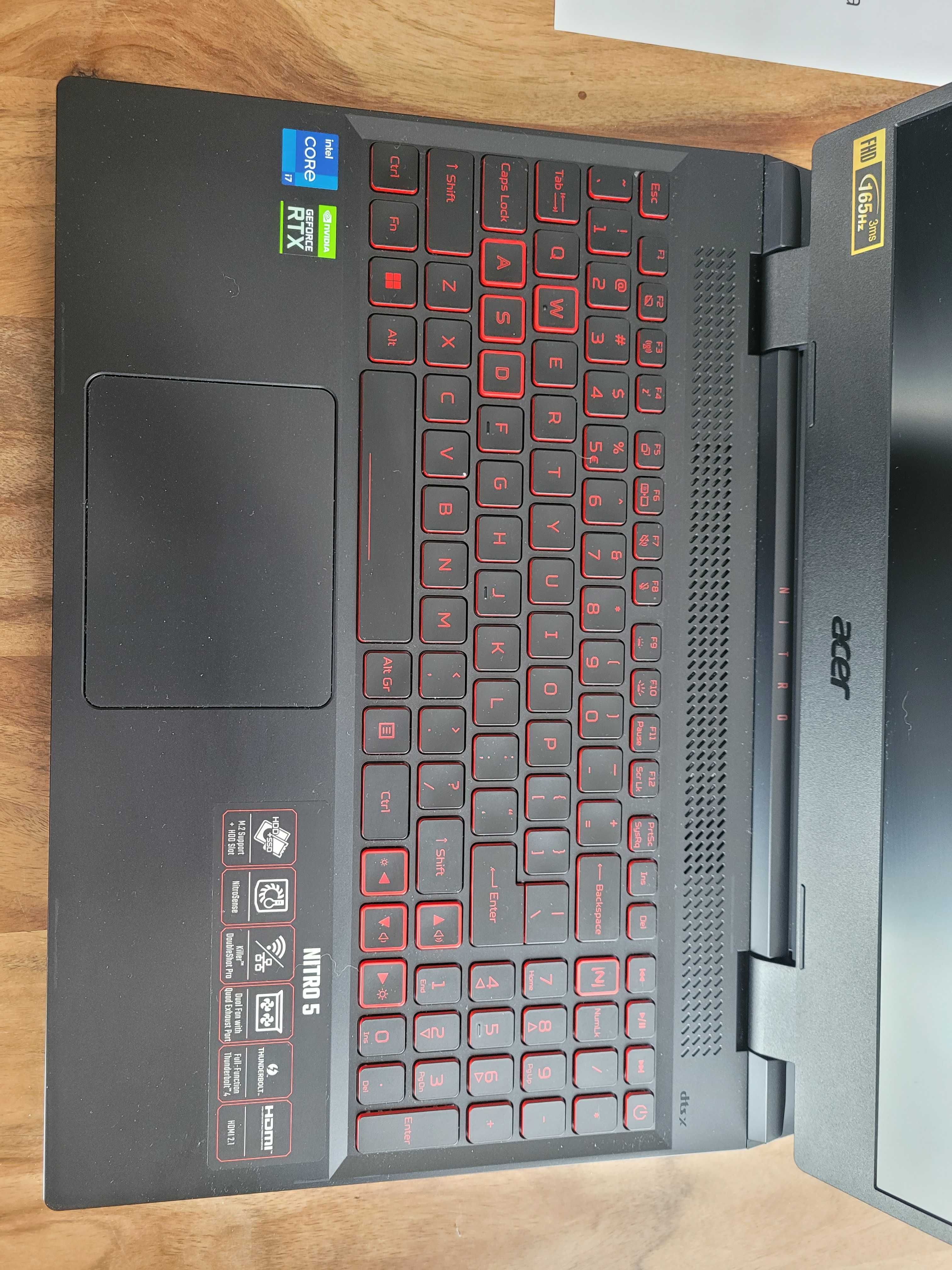 Laptop gamingowy Acer Nitro 5 i7-12700H/32GB/512/Win11X RTX3050Ti