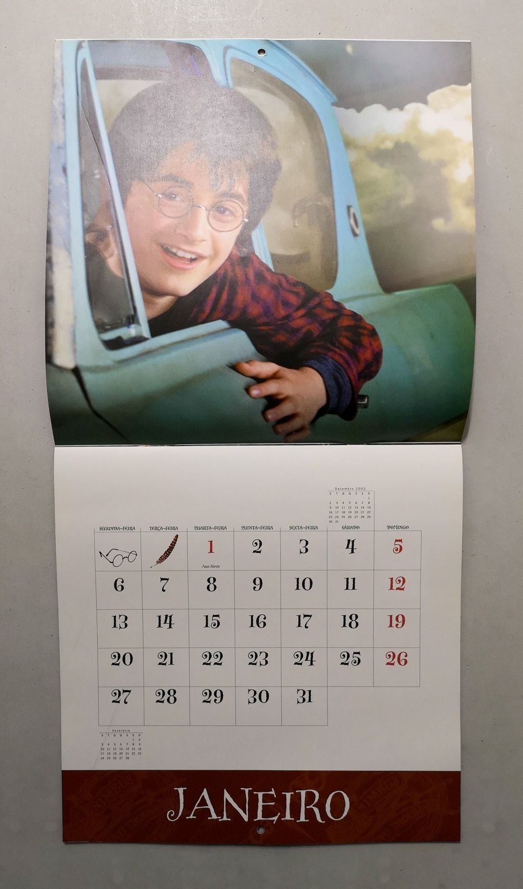 Calendário Harry Potter e a Câmara dos Segredos 2003 (Coca-Cola)