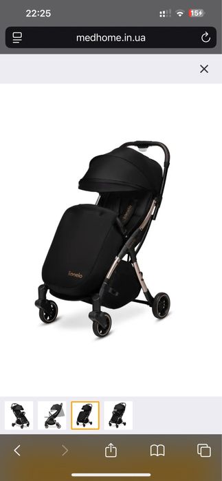Прогулка, коляска легка Lionelo JULIE ONE BLACK GOLD