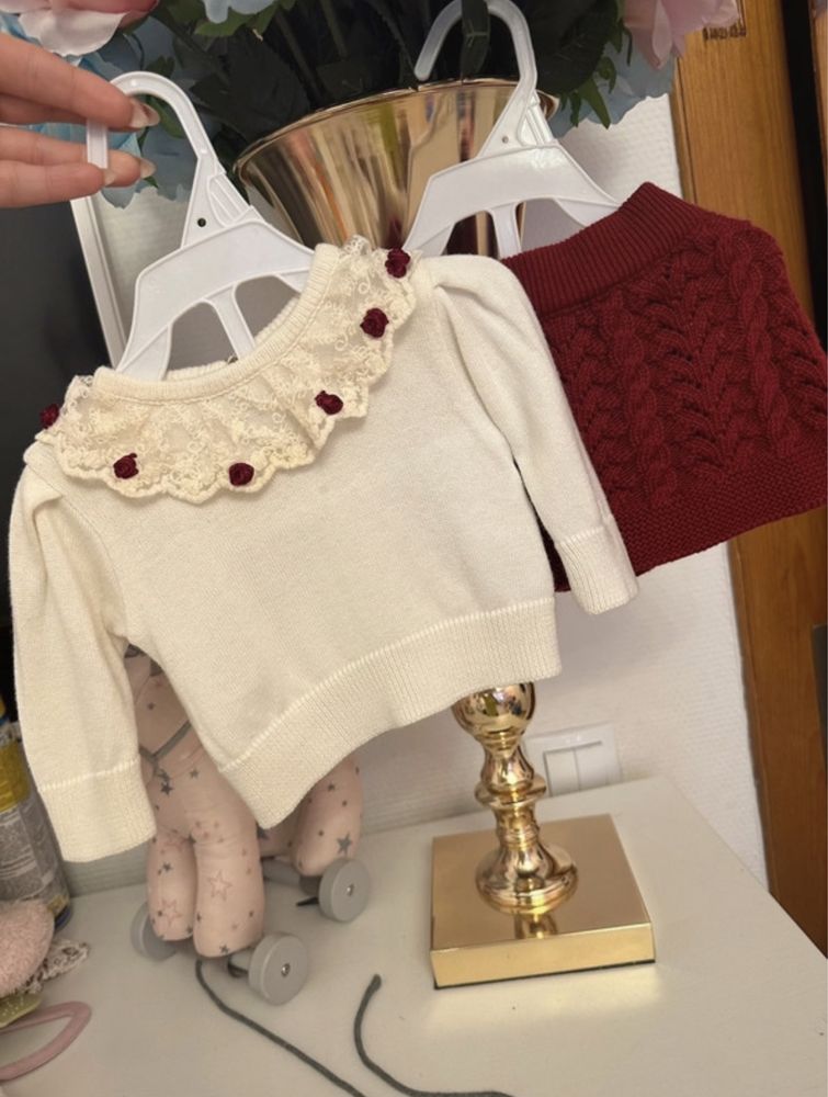 Komplet sweter spódniczka Royal Knitting 56cm