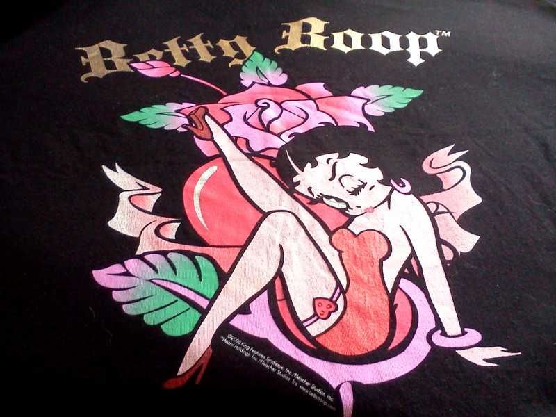 Футболка чёрная 52-54/Betty Boop/Cotton 100%