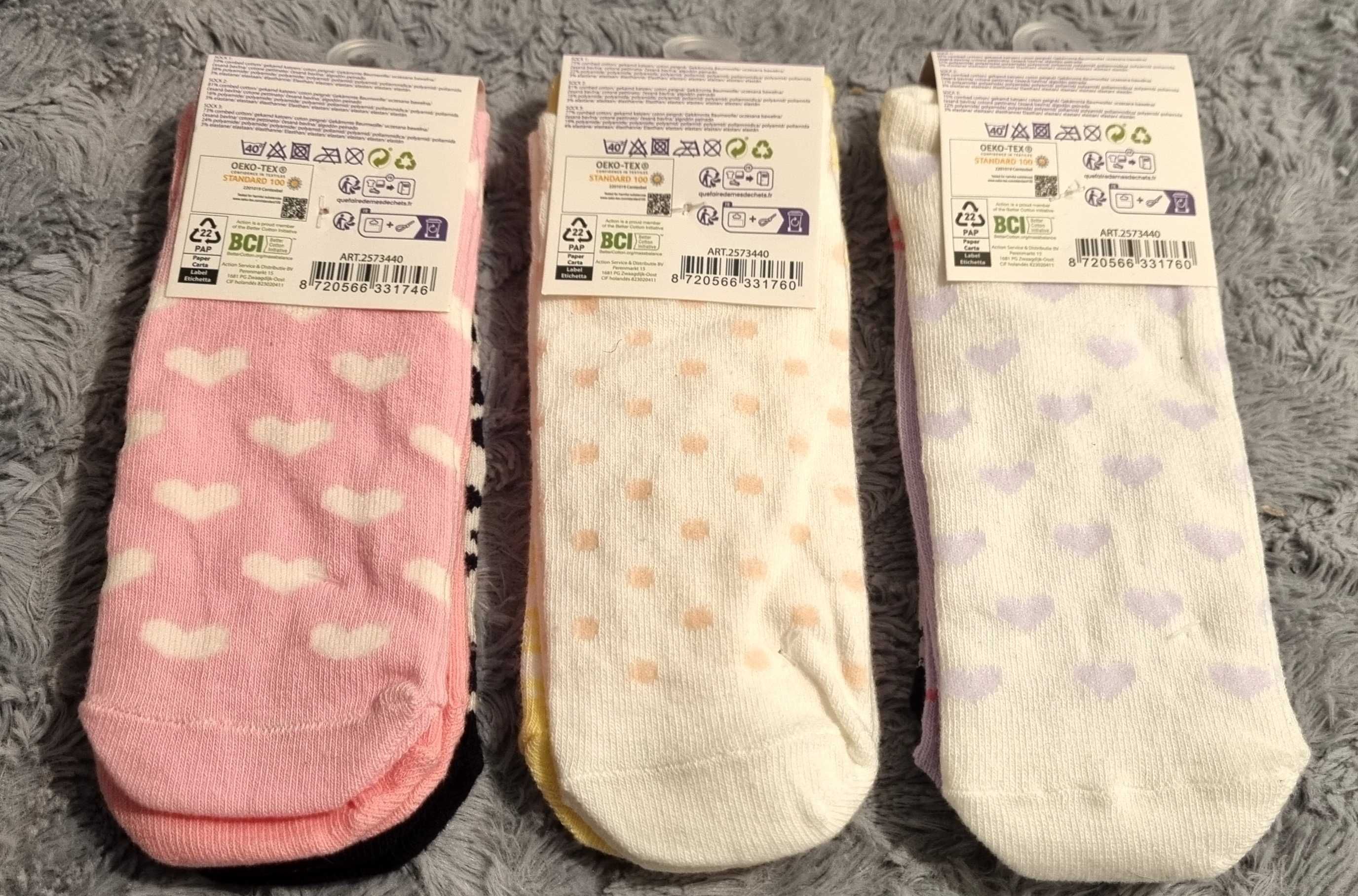 Skarpetki dziecięce dla dziewczynki Cozzi 9 par 3x3 pack roz 27-30