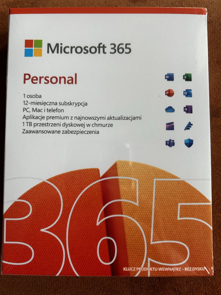 Office 365 1-rok licencja dla 1 osoby/5 urządzeń
