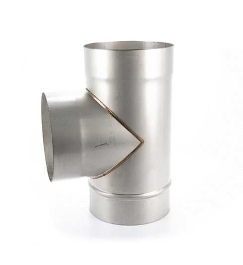 Одностінні димоходи з нержавійки Ø100-250(0,5)труба,коліно,трійник