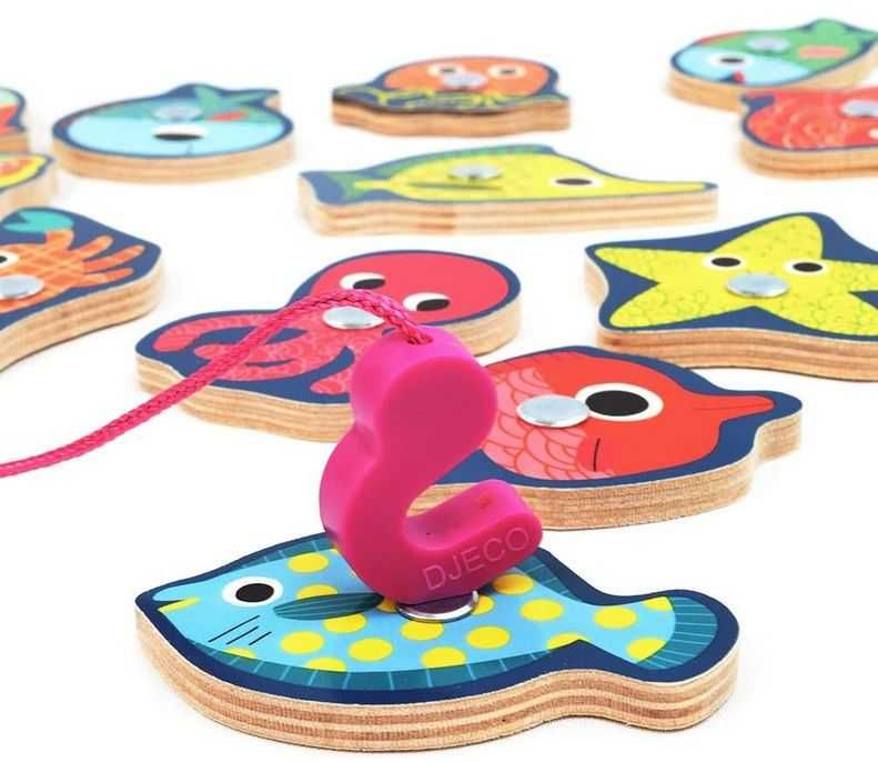 WĘDKOWANIE łowienie magnetyczne / Colour gra edukacyjna Djeco 01653