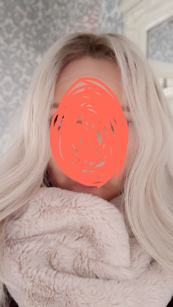 Peruka naturalna jasny blond z odrostem włosy 100% naturalne