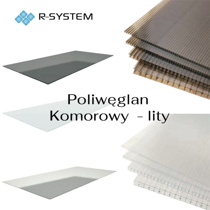 Poliwęglan lity lub komorowy na zadaszenia wysyłka cały kraj