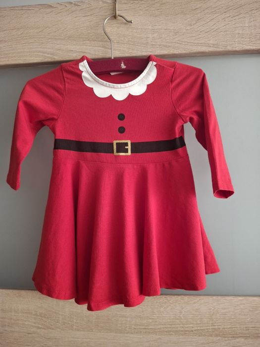 Sukienka Mikołajki H&M 74 dla dziewczynek