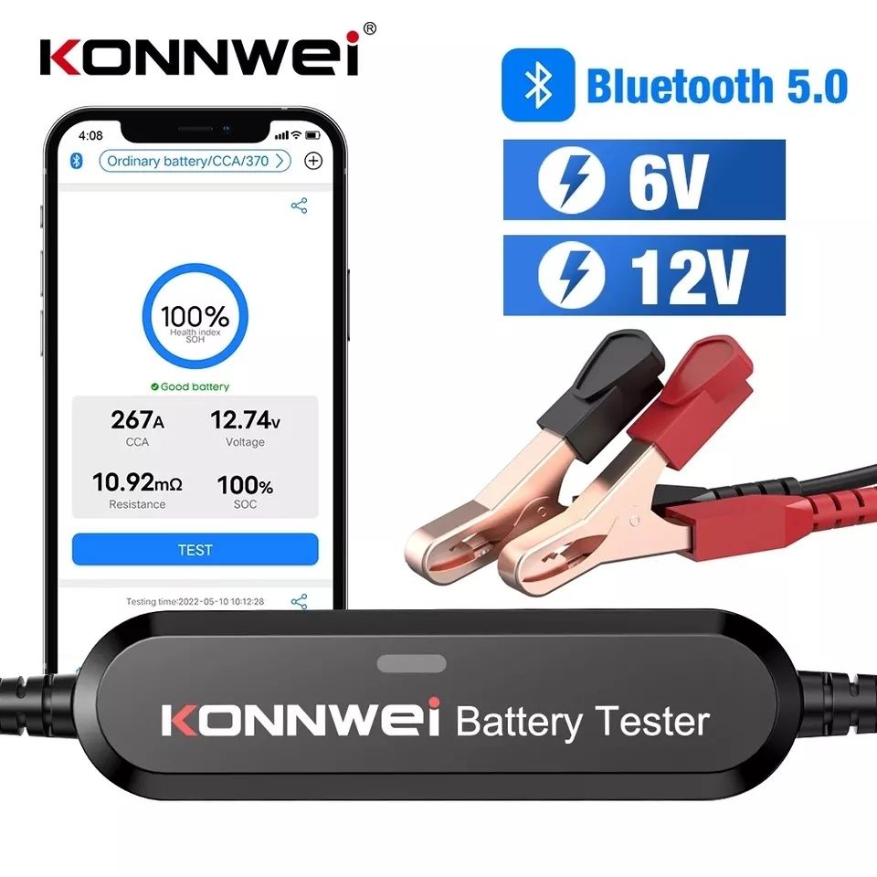 KONNWEI BK100 Bluetooth 5,0 автомобільний тестовий 6V/12V