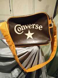 Skórzana torba Converse pojemna, w bardzo dobrym stanie
