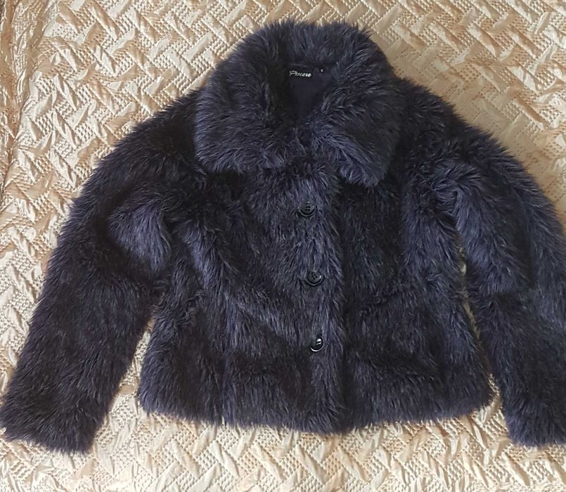 Sztuczne futerko fiolet śliwka rozmiar M