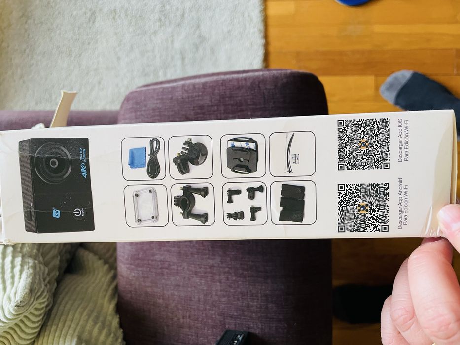 Camera ação 4k nk + SD 32gb + acessorios