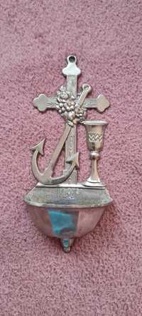 Посеребренный красивый старинный чайник для святой воды из Германии