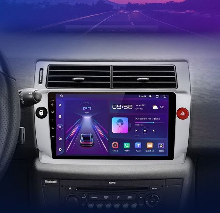 Radio nawigacja Citroen C4 2004 - 2009 Android  Carplay 6GB 128GB