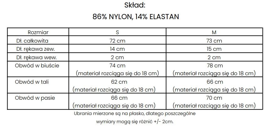 Body damskie OLAVOGA MARCELLA S M różowe czarne białe