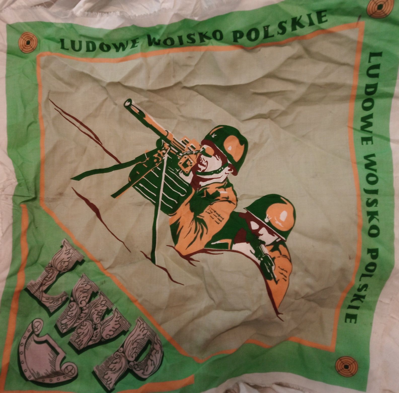 Chusta pamiątkowa Ludowe Wojsko Polskie, Vintage, PRL