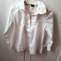 Cienka biała koszula Endo na guziki 110 cm