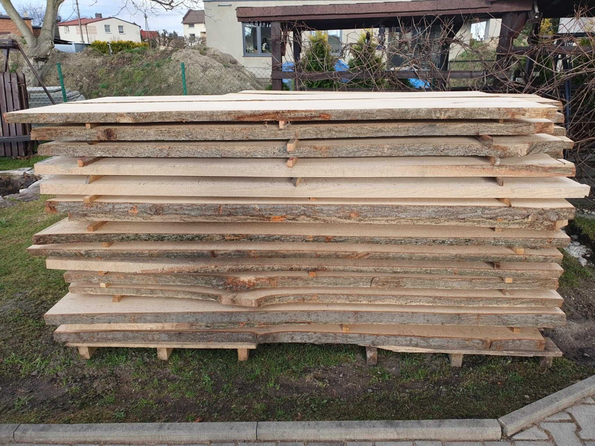 drewno foszty tarcica deski dąb czerwony sezonowane 2 lata