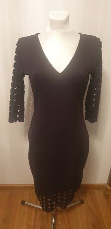 Sukienka czarna elegancka ażurowa - Nowa bez metki