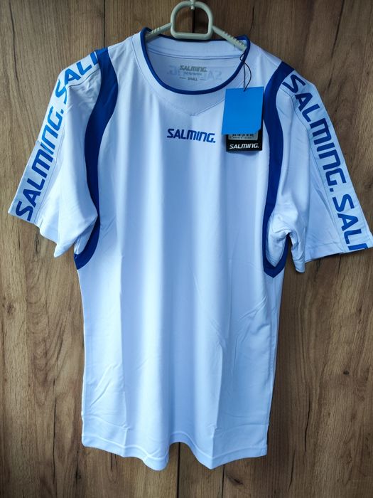Koszulka sportowa do ręcznej Salming, rozmiar S, nowa z metką, logo na