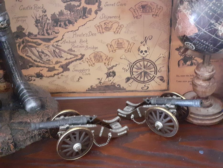 2 Replica Canhão Louis XIV 1643 Mapa decorativo Coleção