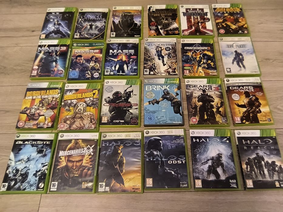 Xbox 360 zestaw wielu Gier