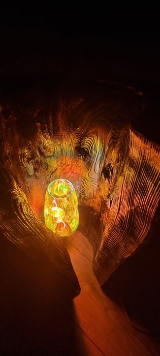 Lampa Stojąca z Litego Drewna