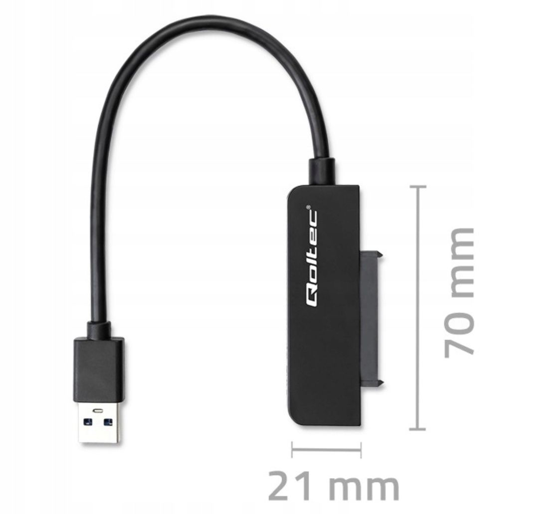 Qoltec Adapter SATA Przejściówka na dysk SSD HDD 2.5" USB 3.0 5Gb/s 2T