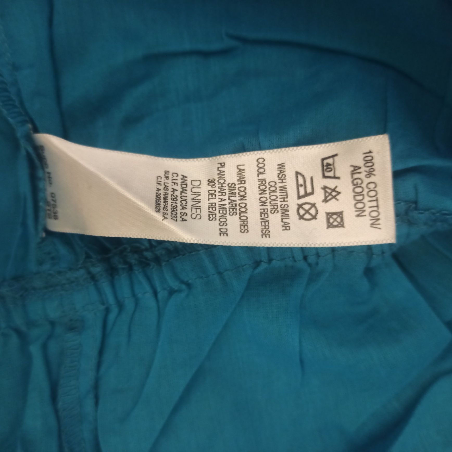 Turkusowa bluzka na ramiączka Dunnes rozmiar 44