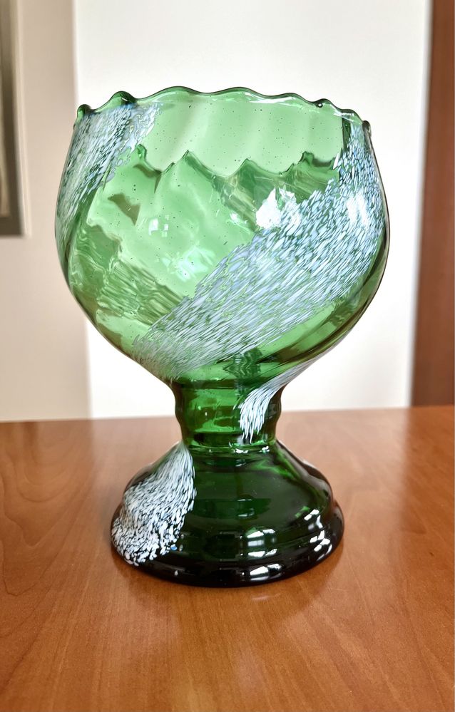 Kielich - wazon - stare polskie szkło