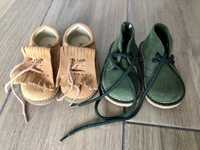 2 pares sapatos criança como novos tamanho 20