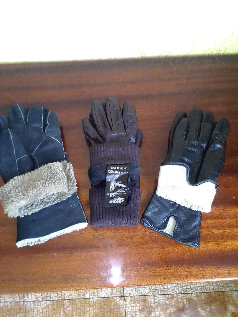 Шкіряні жіночі рукавиці р. 7 б/у