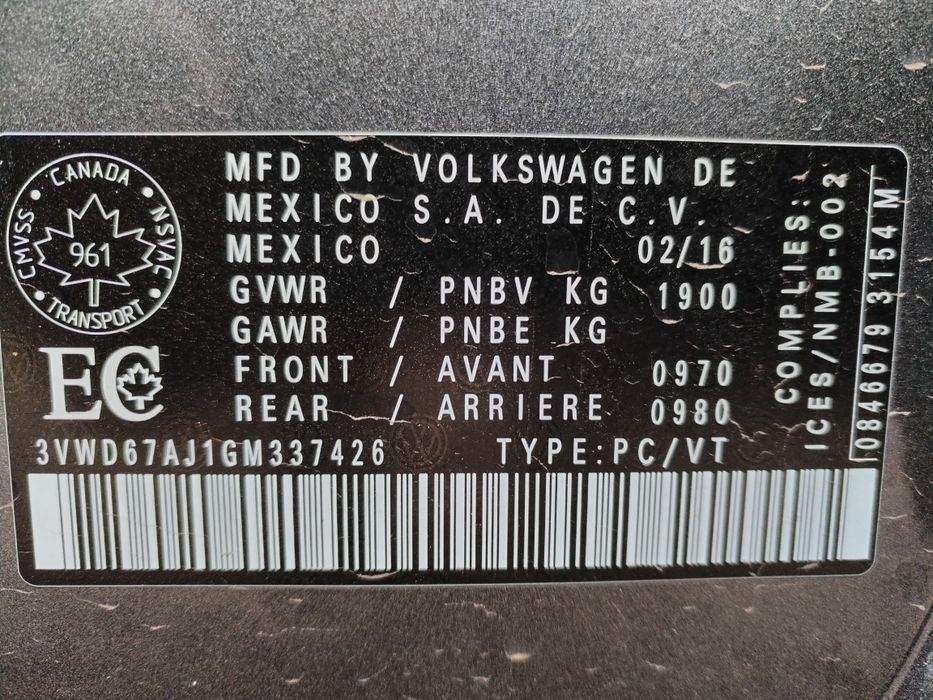 Volkswagen Jetta 2016 Canada