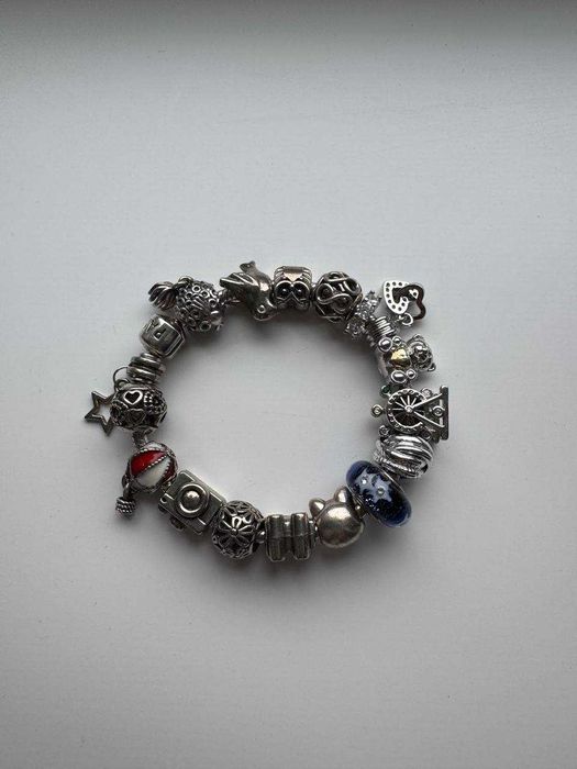 Браслет Pandora з шармами, 17 см