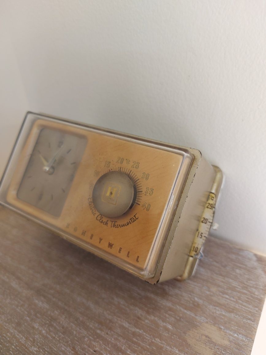 Stary termostat zegarowy lata 60 USA Honeywell Stylowe starocia