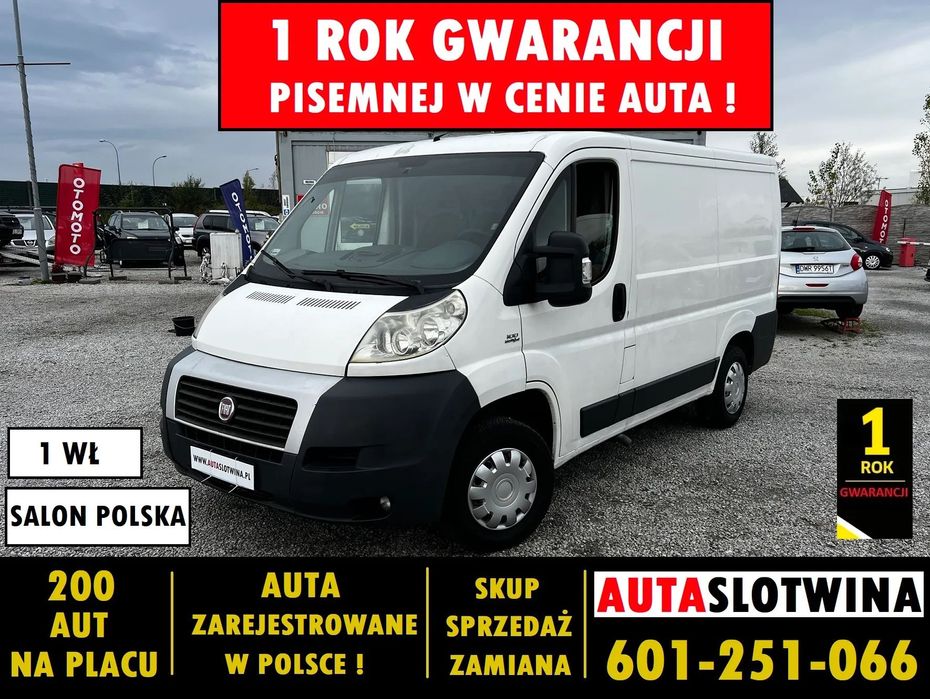 Fiat DUCATO  1 ROK GWARANCJI W CENIE auta,Salon PL,1właściciel,airbag,Klima,ZAM
