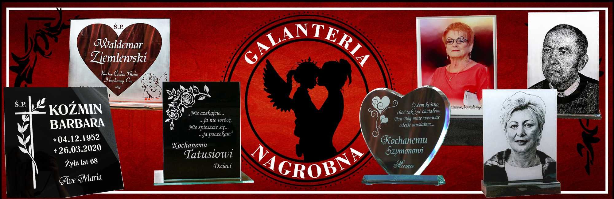 Tablica nagrobna szklana na pomnik, grawerowane znicze - IDEA GLASS