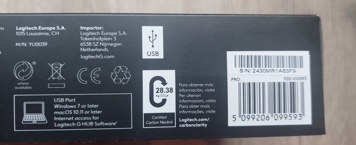 Клавіатура ігрова  logitech G pro 920-010593