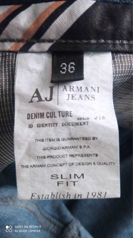 Spodnie jeansowe Armani jeans rozmiar 36 stan bardzo dobry