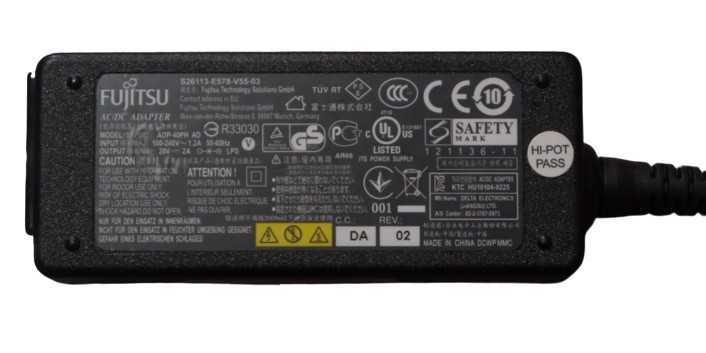 Zasilacz LENOVO / FUJITSU 20V 2A 40W WTYK 5,5 X 2,5 mm