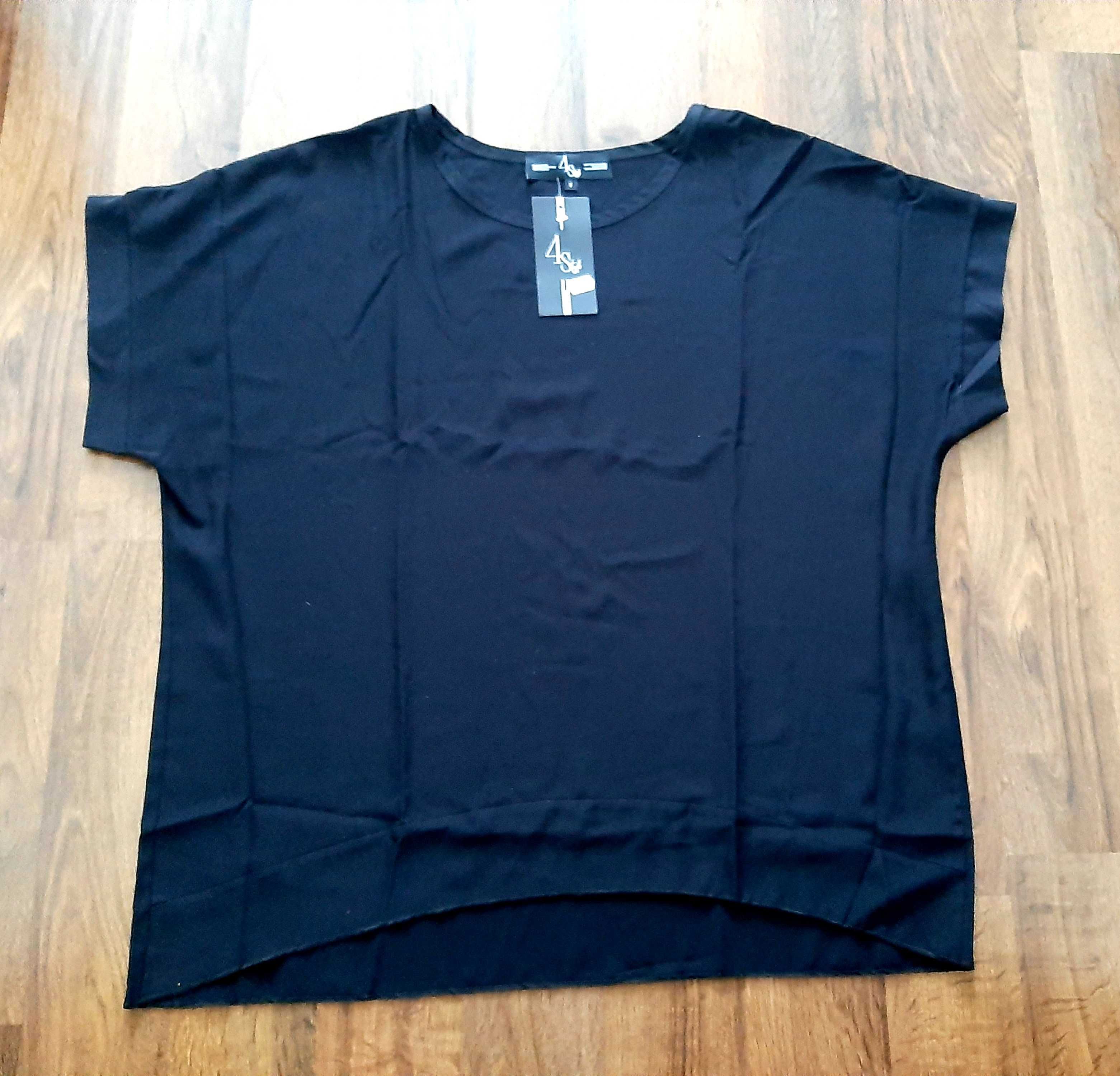 Шифоновая турецкая чёрная блуза oversize, легчайшая, трендовая