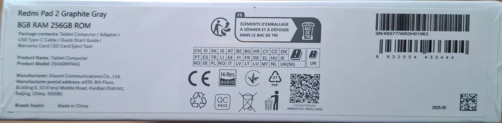 Tablet Redmi Pad 2 8/256GB