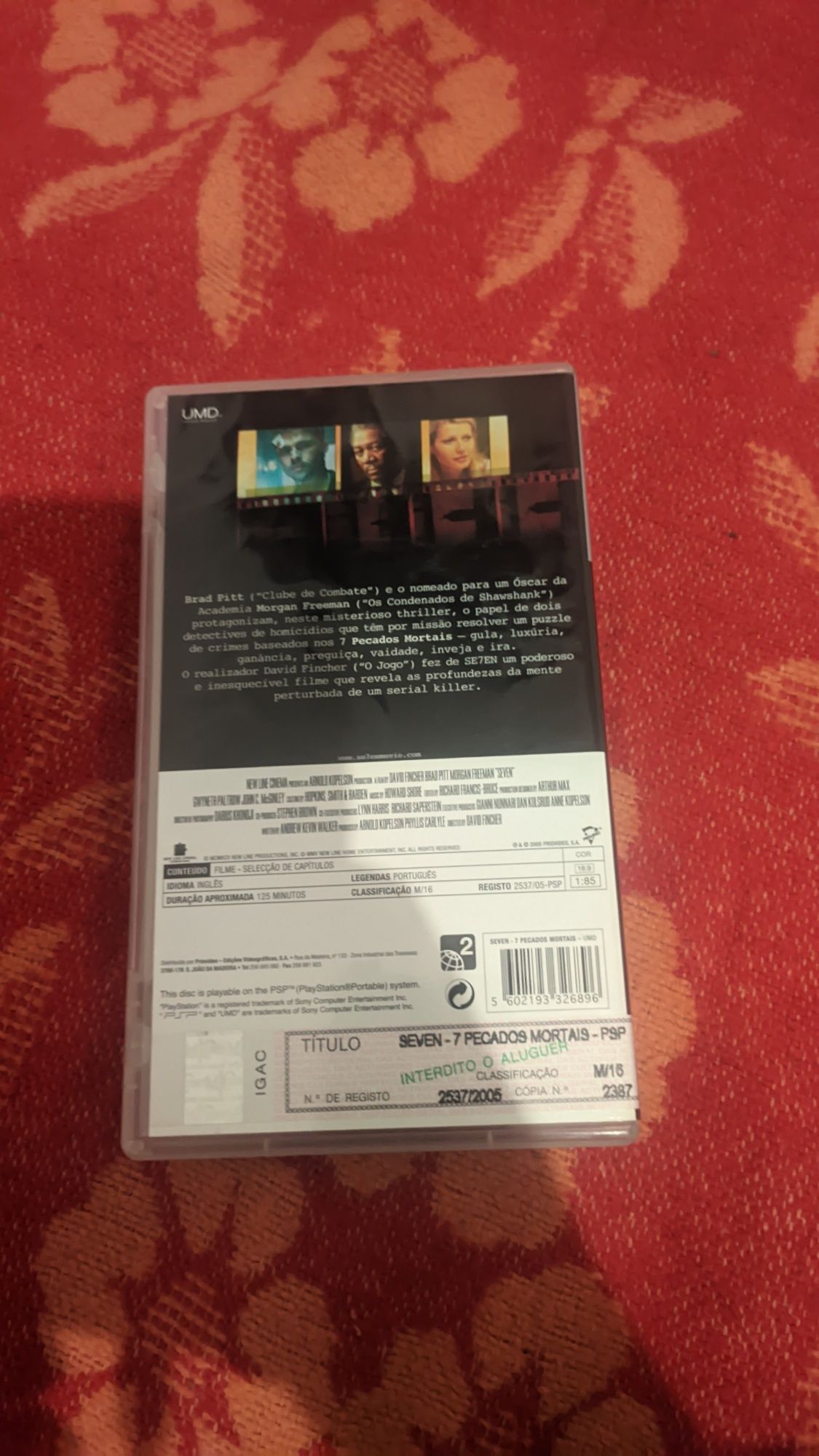 Filme Seven 7 pecados mortais umd vídeo psp