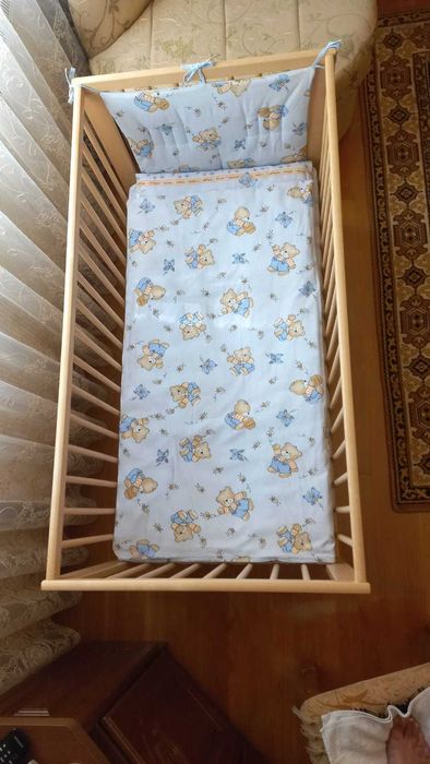 Дитяче ліжко IKEA Gulliver 60×120 см (Німеччина) + матрац і ковдра